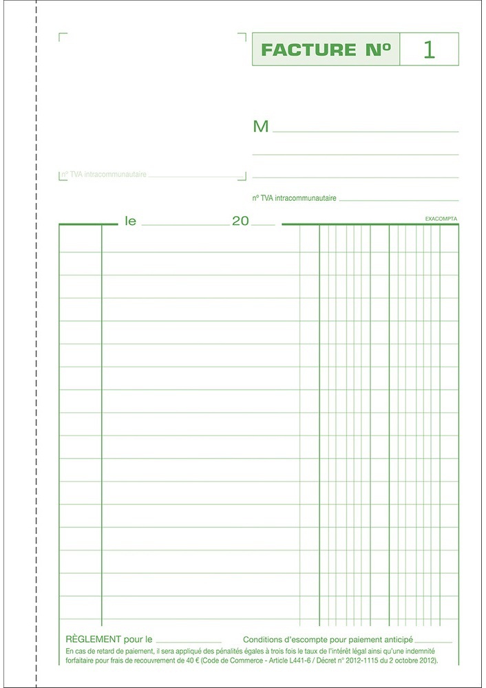 FACTURES 13278E Carnet Autocopiant Dupli 210 X 148 Mm Facturier