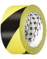 Ruban adhésif PVC souple - Noir/Jaune : 3M SCOTCH Visuel