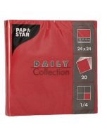 Serviette de table Cocktail 24 x 24 cm - Bordeaux PAP STAR Lot de 20